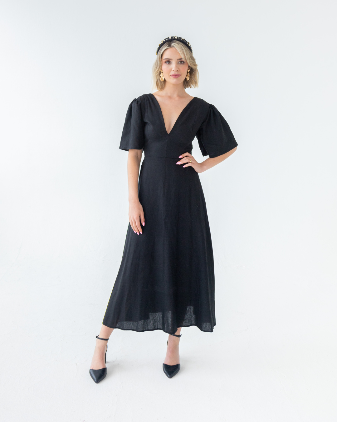 Linen Rayon LBD | Black