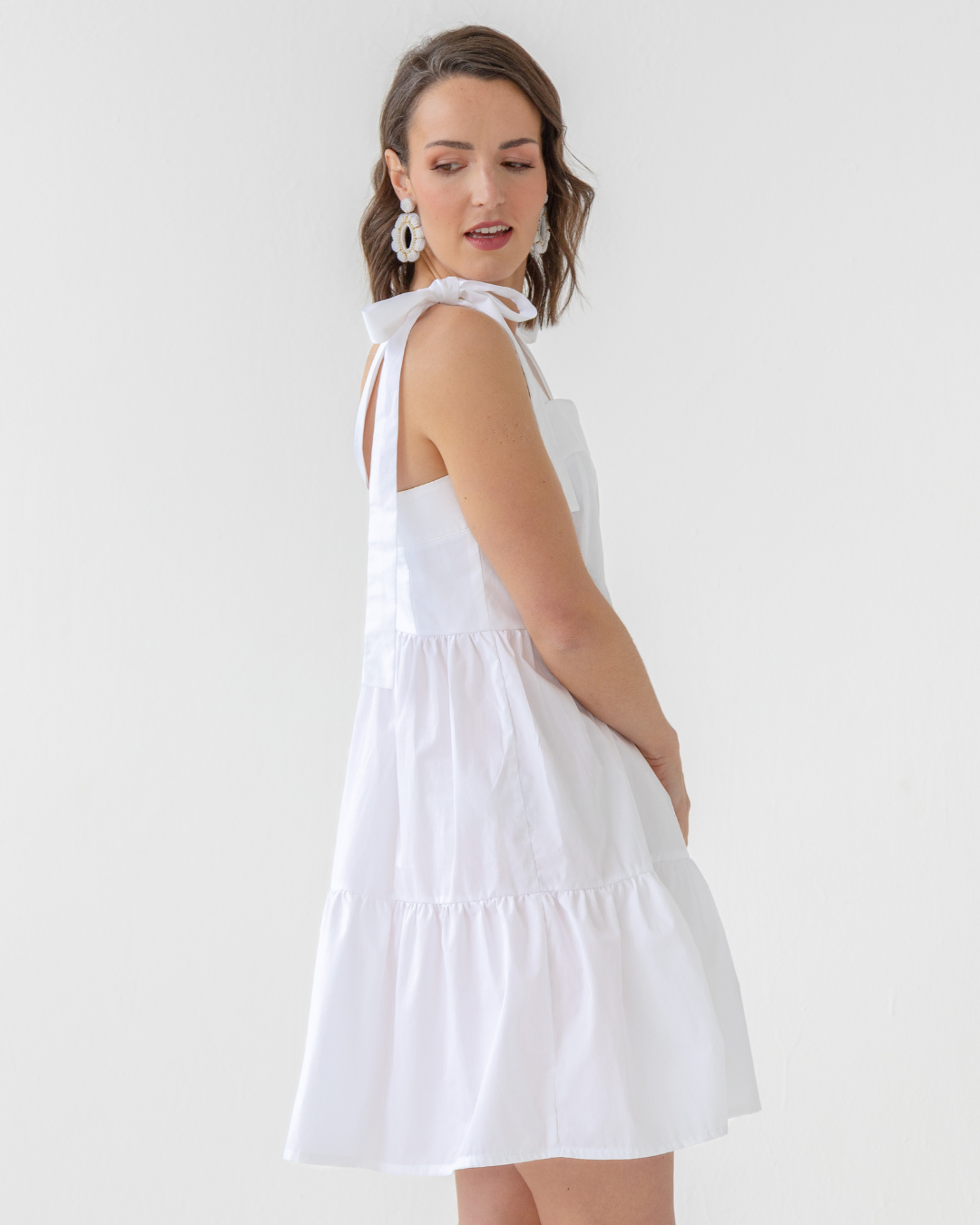Crisp White Summer Mini Dress