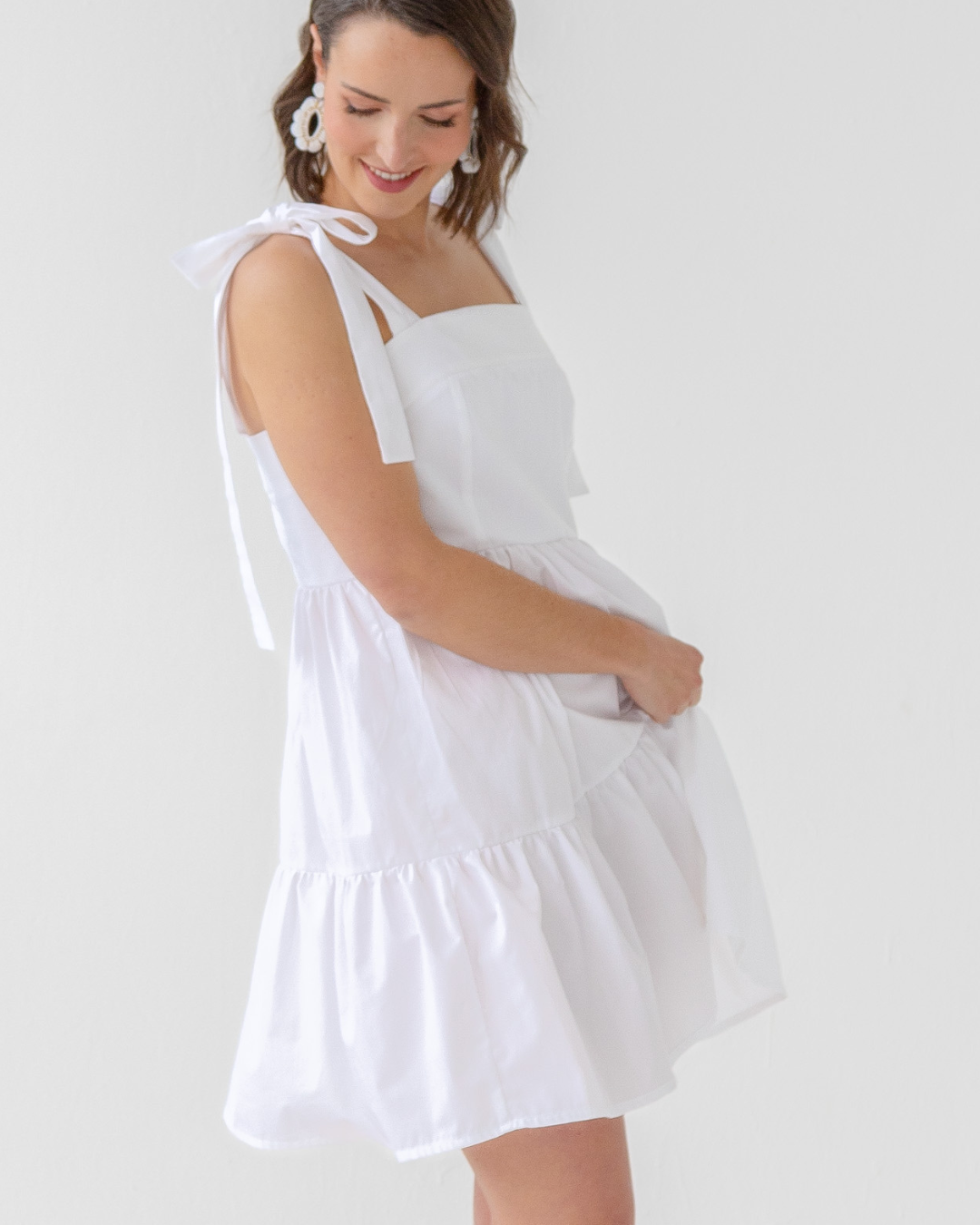 Crisp White Summer Mini Dress