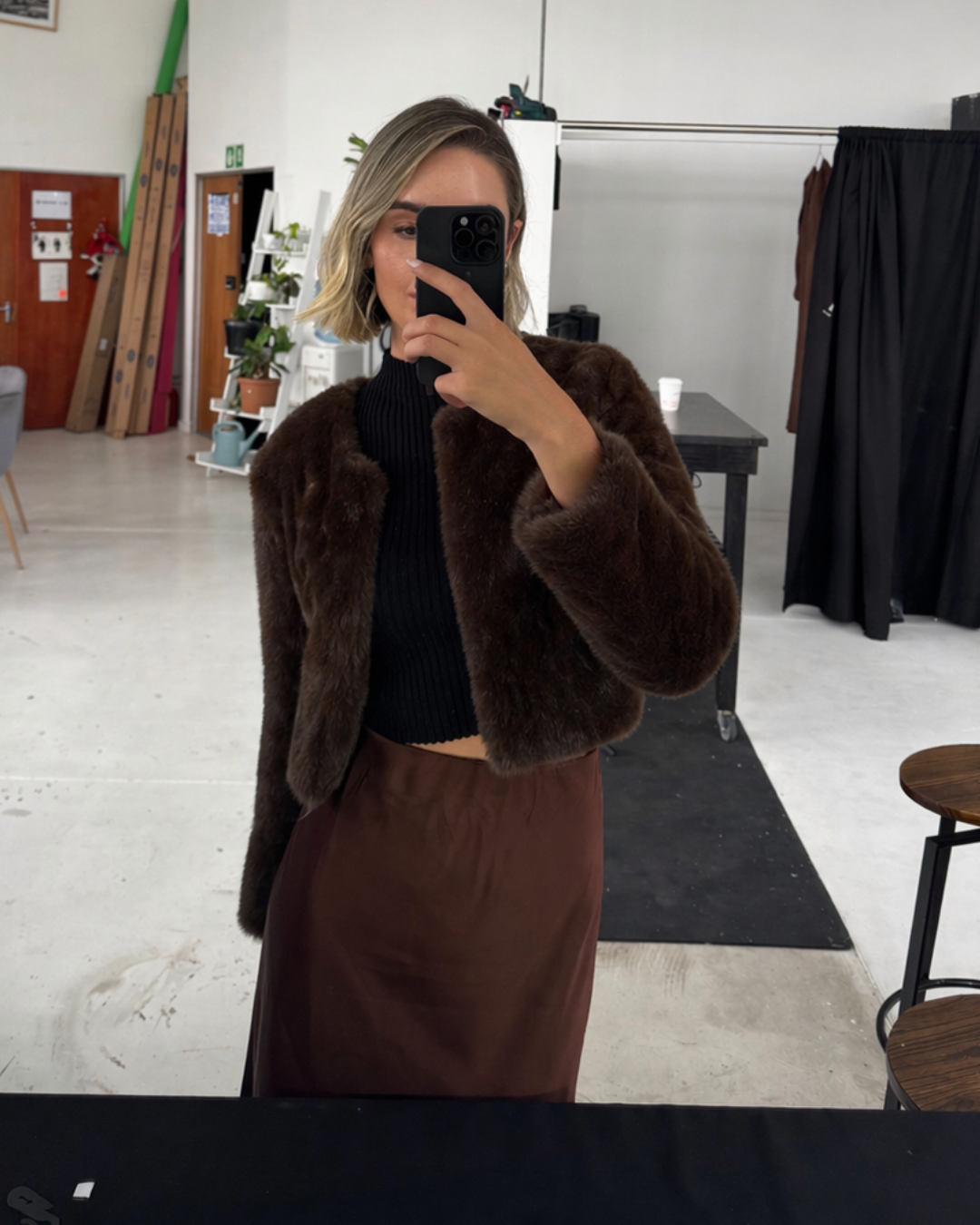 PRE ORDER: Chocolate Brown Faux Fur Jacket