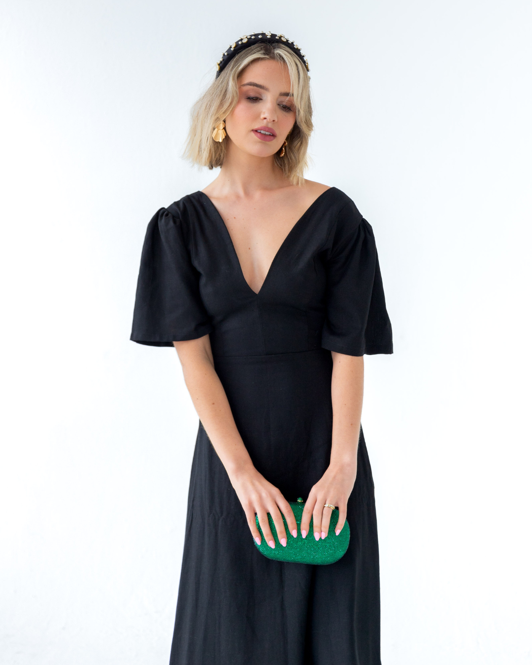 Linen Rayon LBD | Black