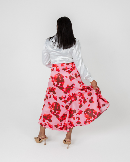 Whimsical Wild Print Skirt | Pink
