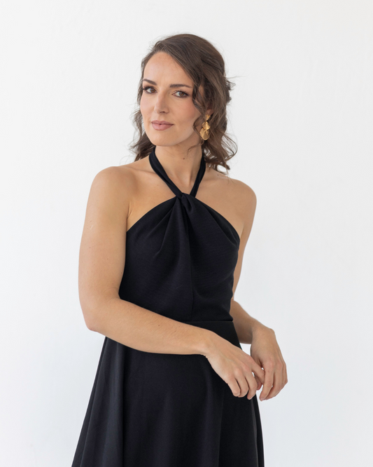 Twist Halterneck Dress | A-Line