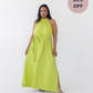 Chartreuse Halterneck Dress