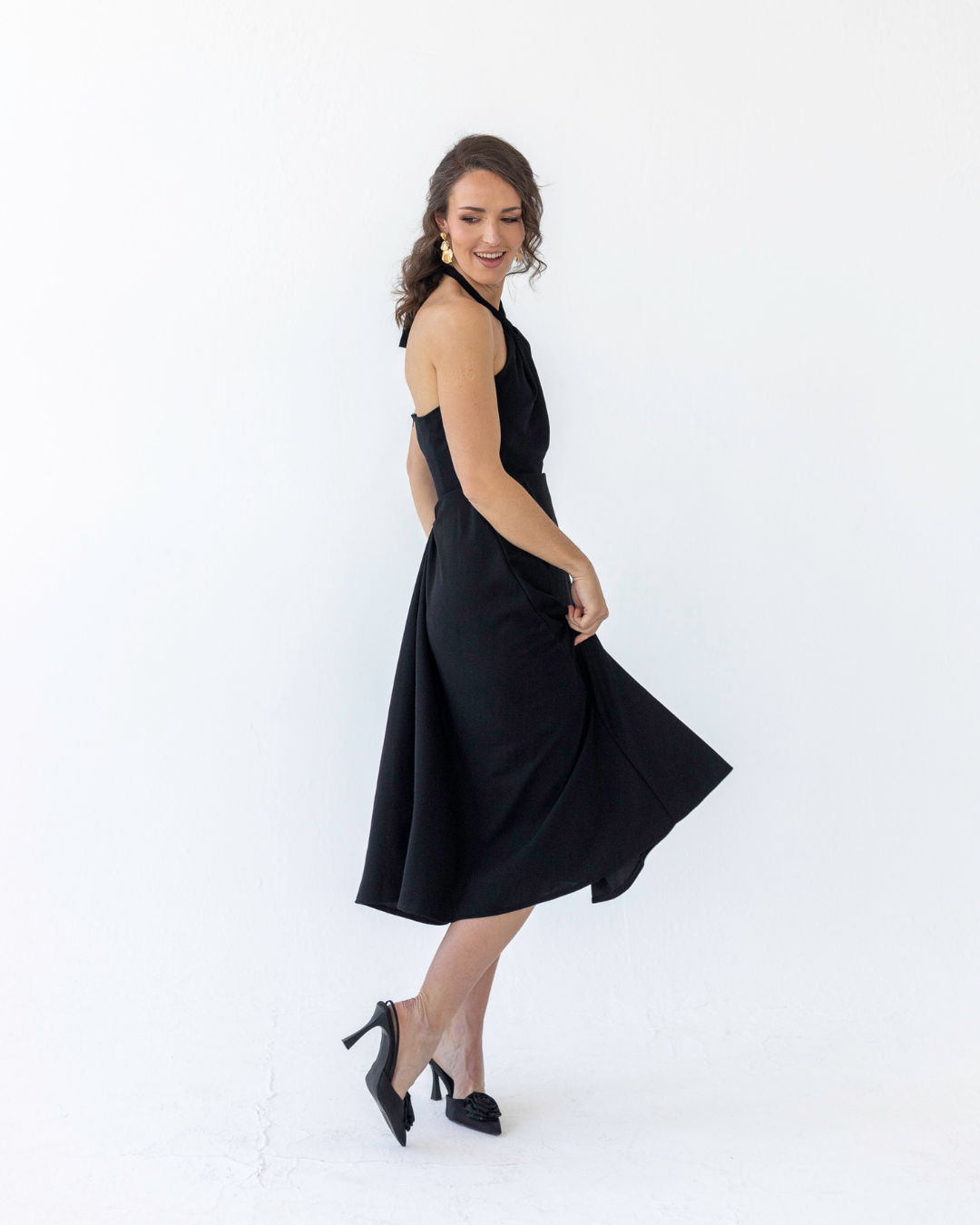 Twist Halterneck Dress | A-Line