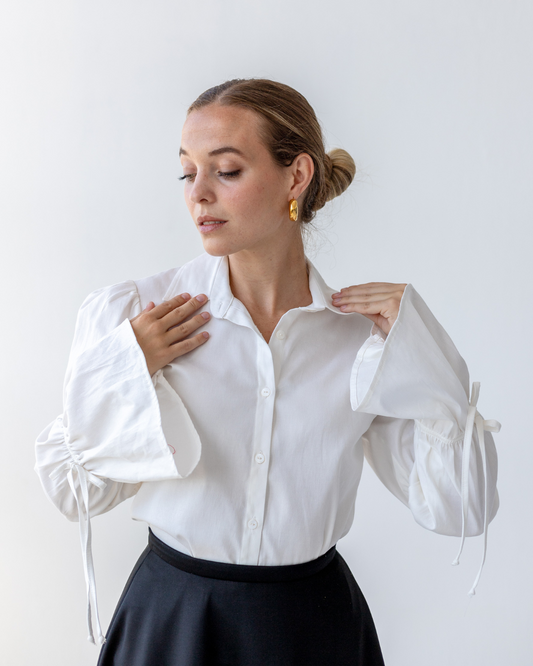 Virago Sleeve Button Up Blouse | Ivory