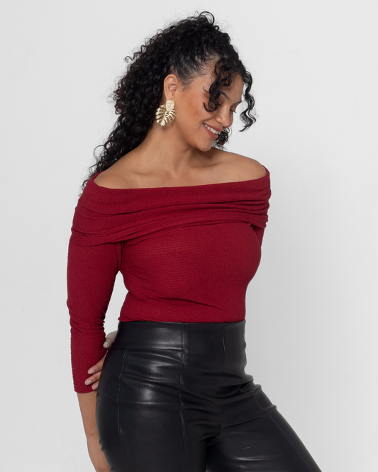 Textured Off-the-Shoulder Top