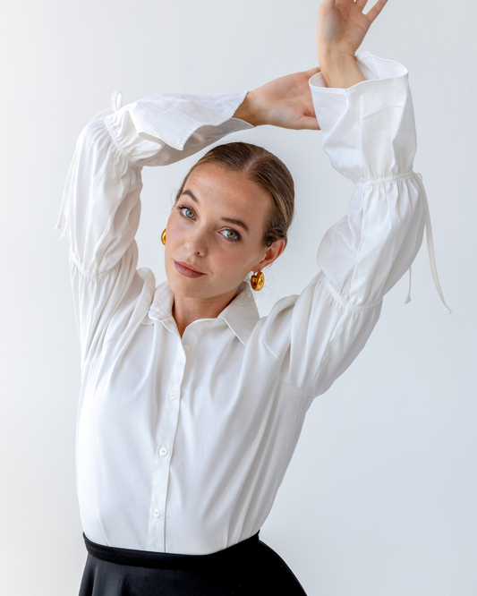 Virago Sleeve Button Up Blouse | Ivory