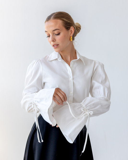 Virago Sleeve Button Up Blouse | Ivory