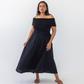 Cotton A-Line Midi Skirt