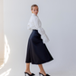 Classic A-Line Midi Skirt | Black
