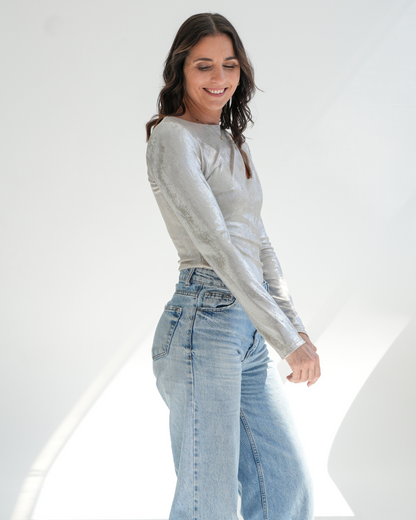 Long Sleeve Sparkle Top