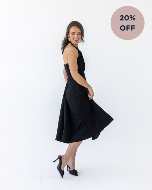 Twist Halterneck Dress | A-Line