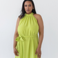 Chartreuse Halterneck Dress