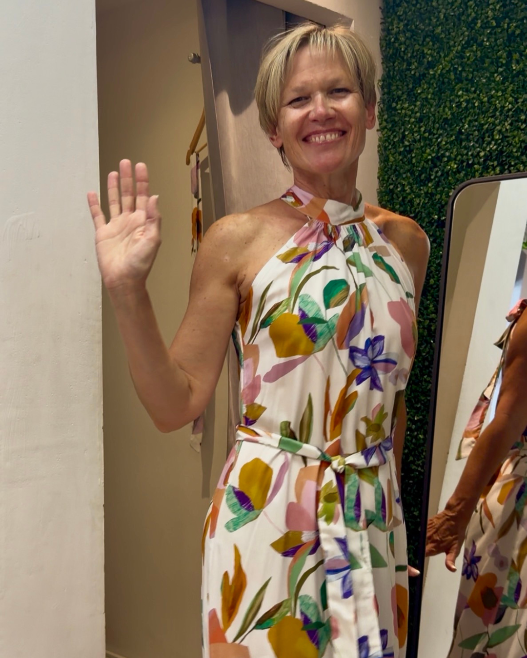 Summer Florals Halter Dress