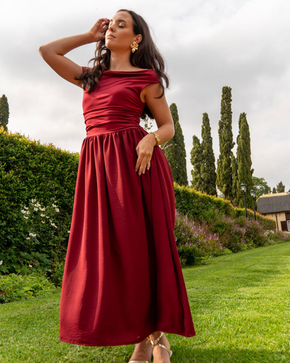 The Sophia Dress | Burgundy