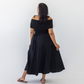 Cotton A-Line Midi Skirt