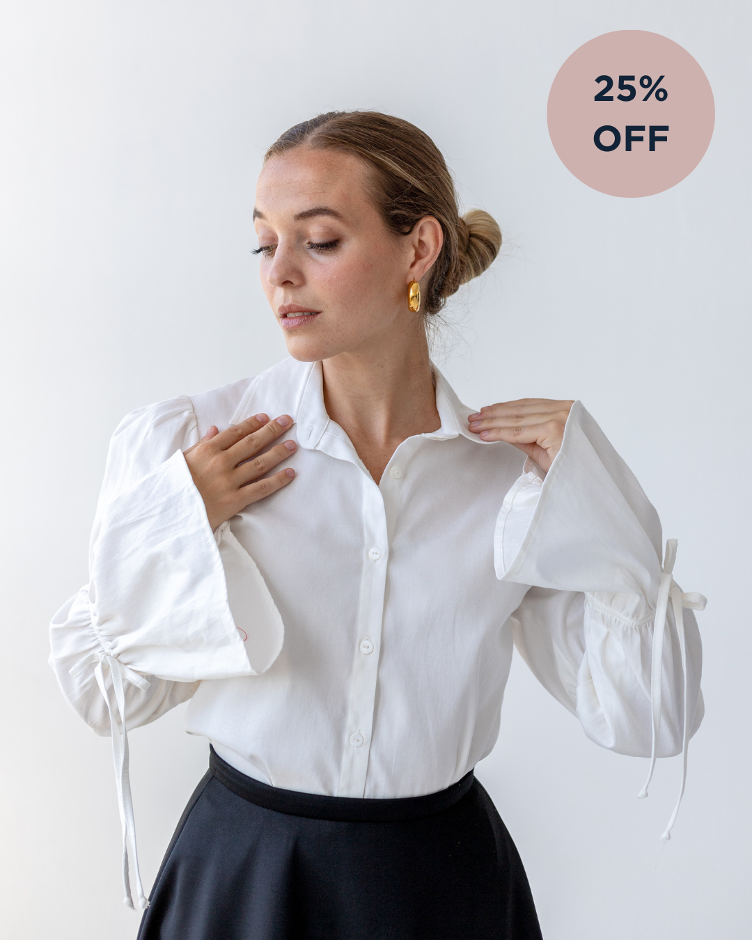 Virago Sleeve Button Up Blouse | Ivory