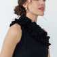 One Shoulder Ruffle Top | Black