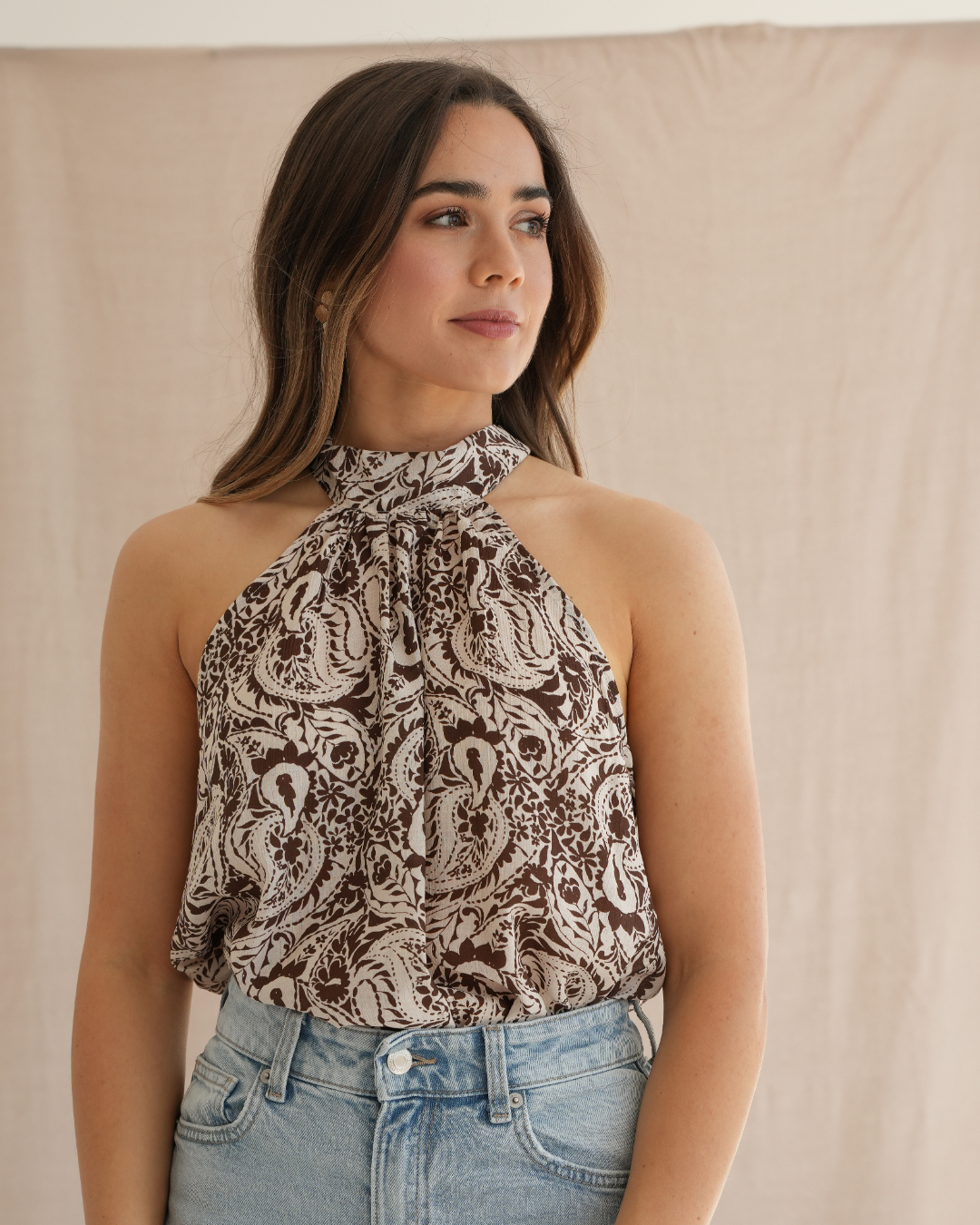 The Soleil Halterneck Blouse