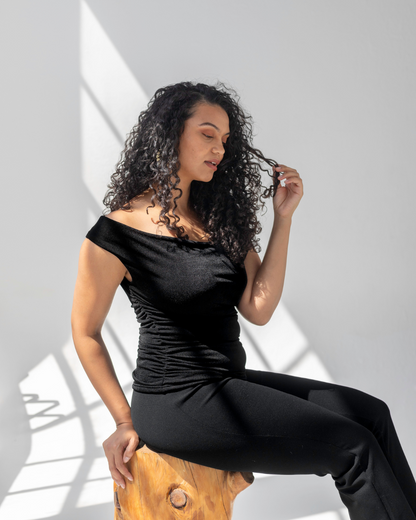 The Sophia Top | Black Bijou