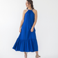 Casual Cobalt Blue Halterneck Dress