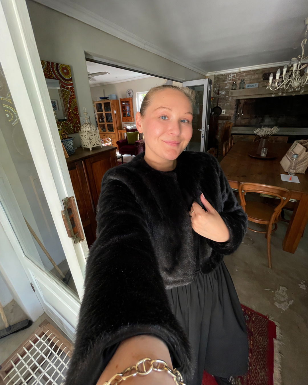 PRE ORDER: Midnight Black Faux Fur Jacket