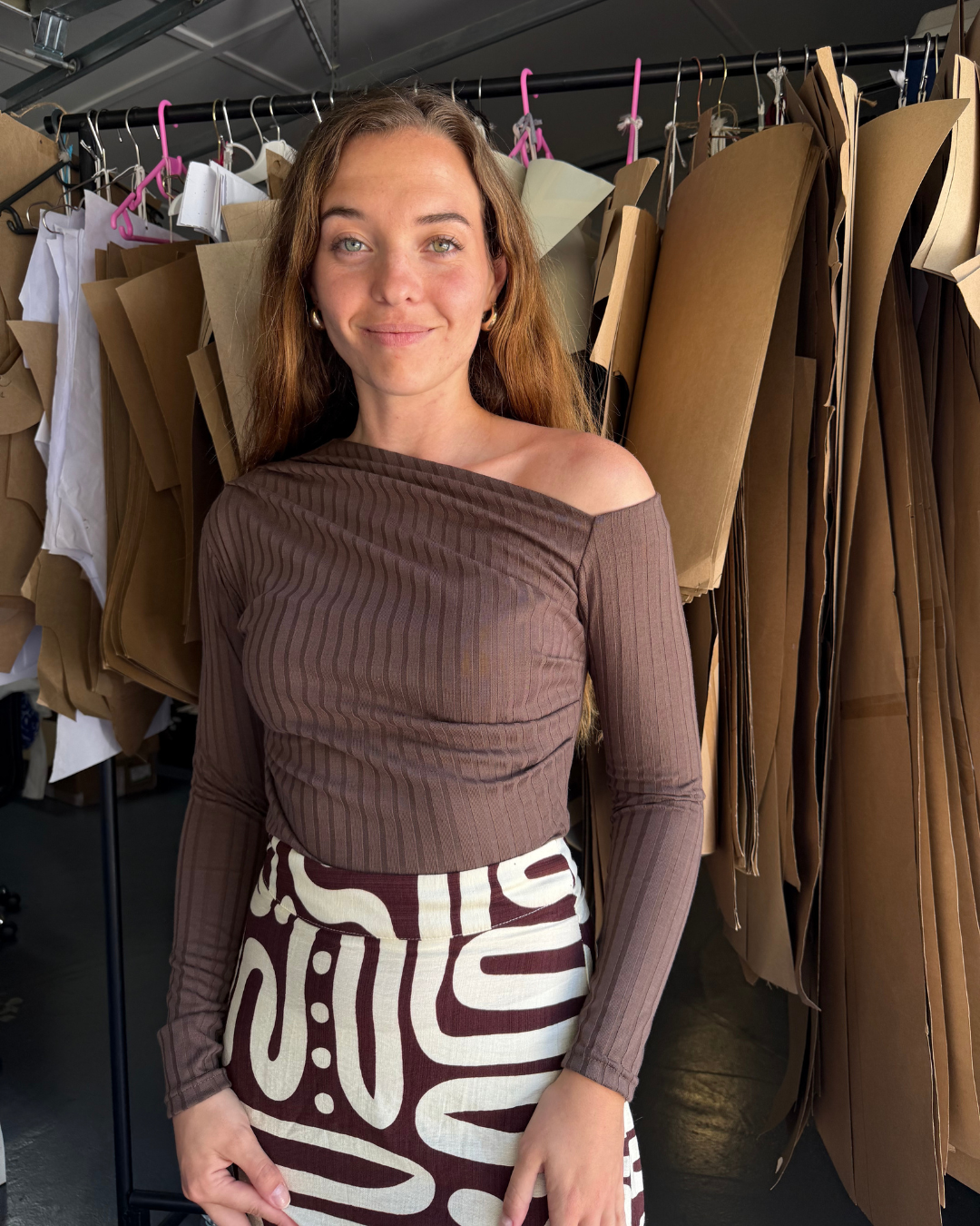 Asymmetric One Shoulder Top | Mocha