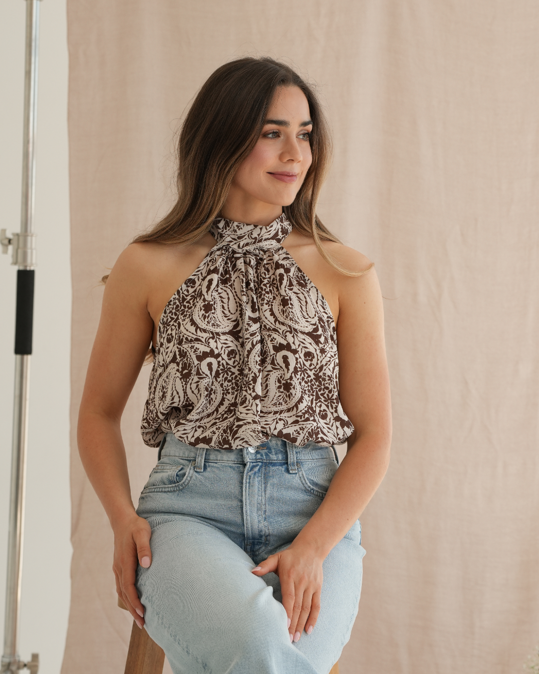 The Soleil Halterneck Blouse