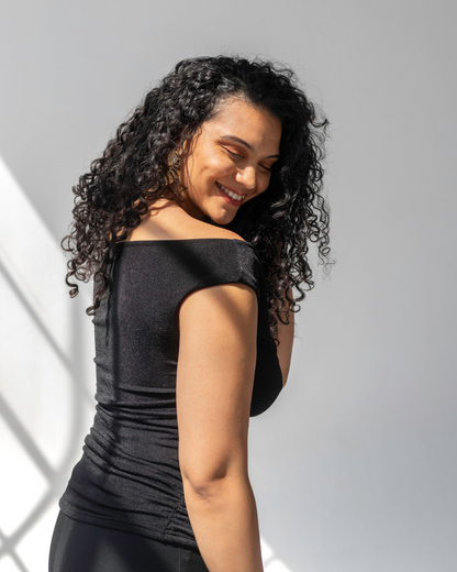 The Sophia Top | Black Bijou