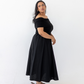 Cotton A-Line Midi Skirt