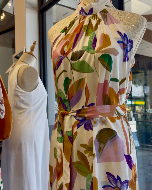 Summer Florals Halter Dress