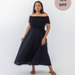 Cotton A-Line Midi Skirt