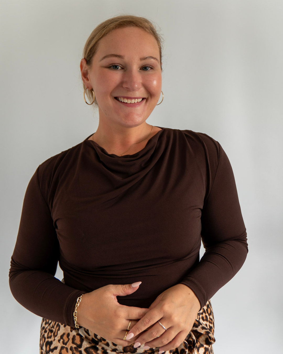 Cowl Neck Everyday Top | Chocolate