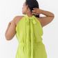 Chartreuse Halterneck Dress