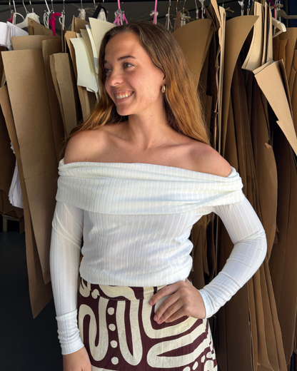 Textured Off-the-Shoulder Top