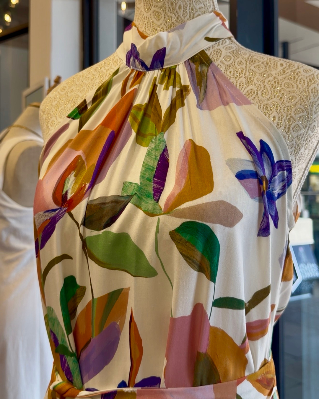 Summer Florals Halter Dress