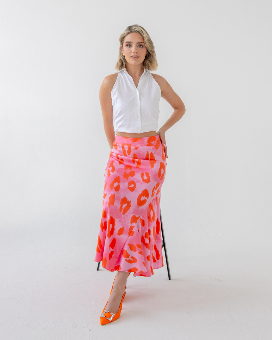 Sassy Pink Animal Print Skirt