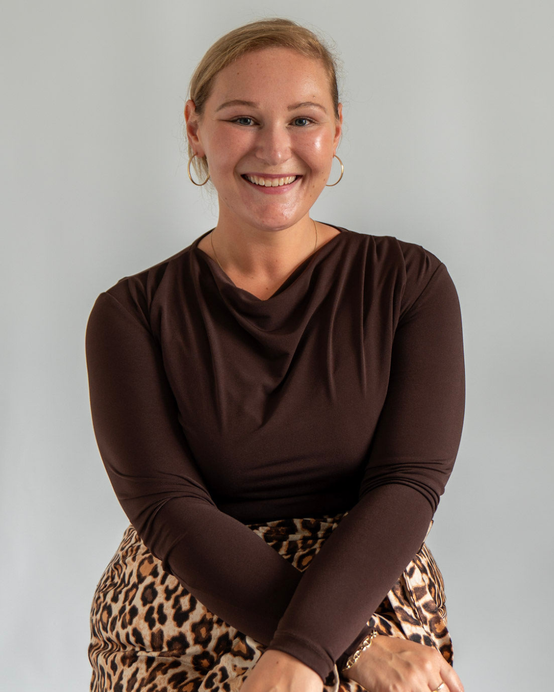 Cowl Neck Everyday Top | Chocolate