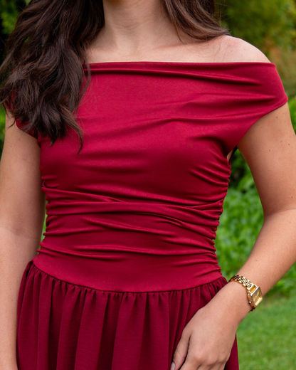 The Sophia Dress | Burgundy