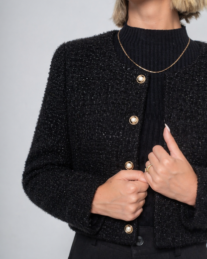 PRE ORDER: Black Bouclé Jacket