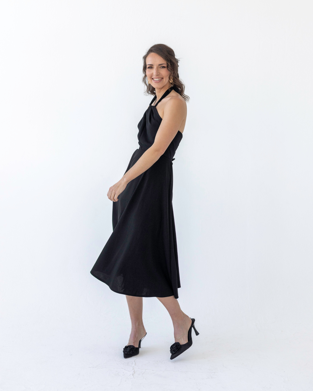 Twist Halterneck Dress | A-Line