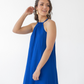 Casual Cobalt Blue Halterneck Dress