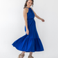 Casual Cobalt Blue Halterneck Dress