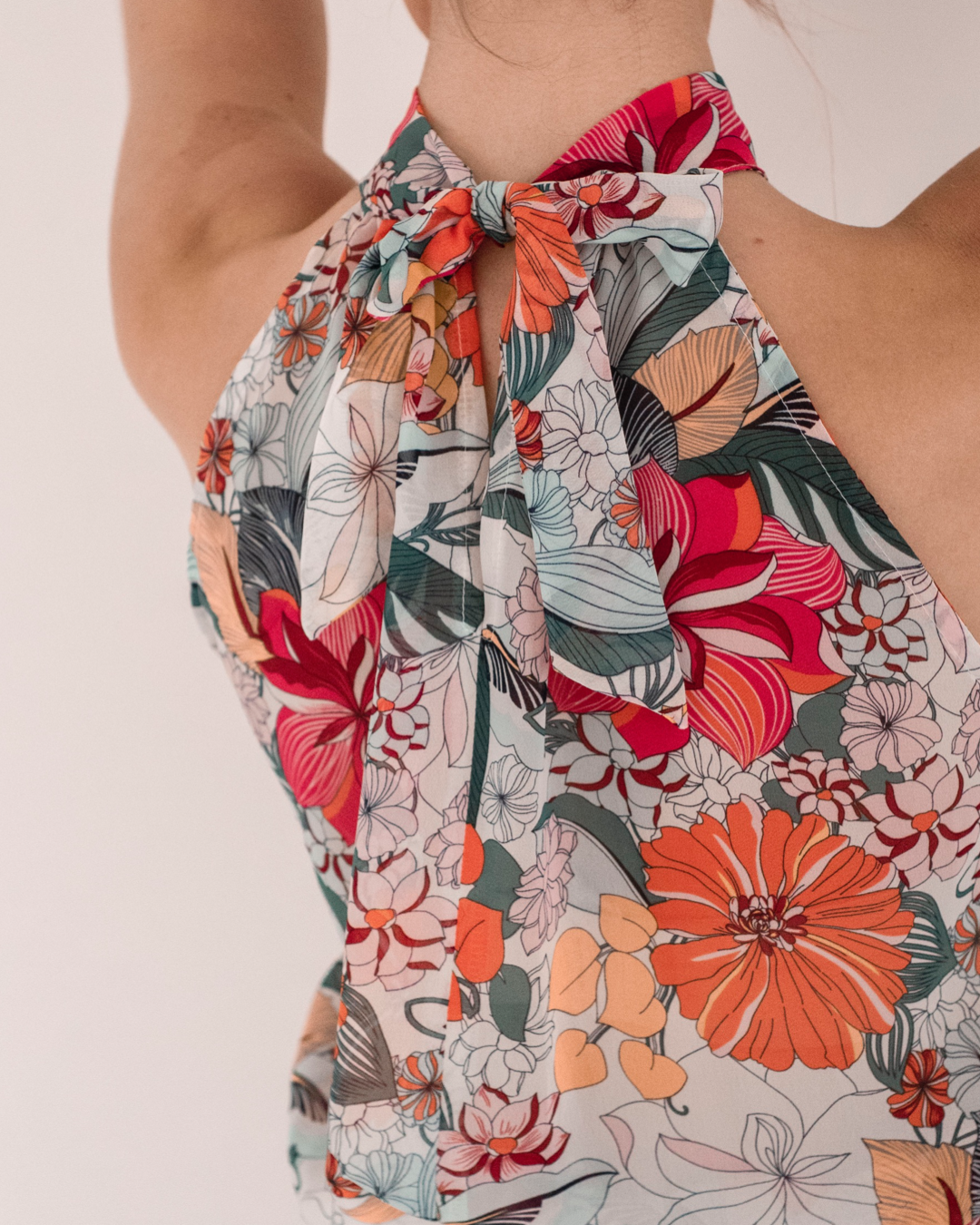 Spring Florals Halterneck Blouse