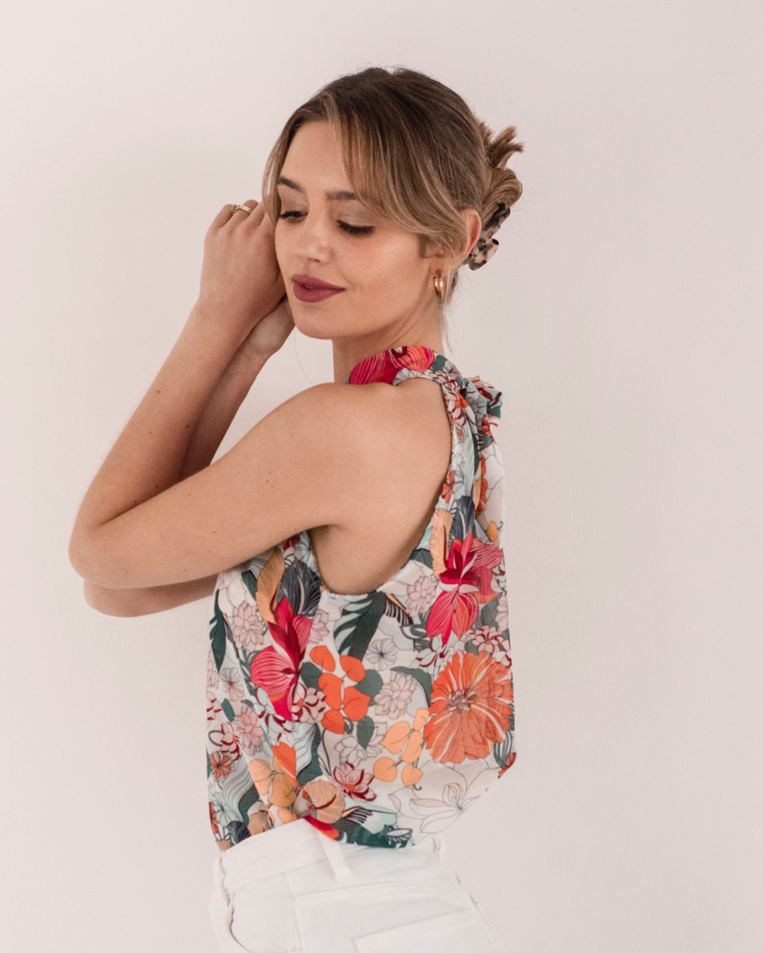 Spring Florals Halterneck Blouse