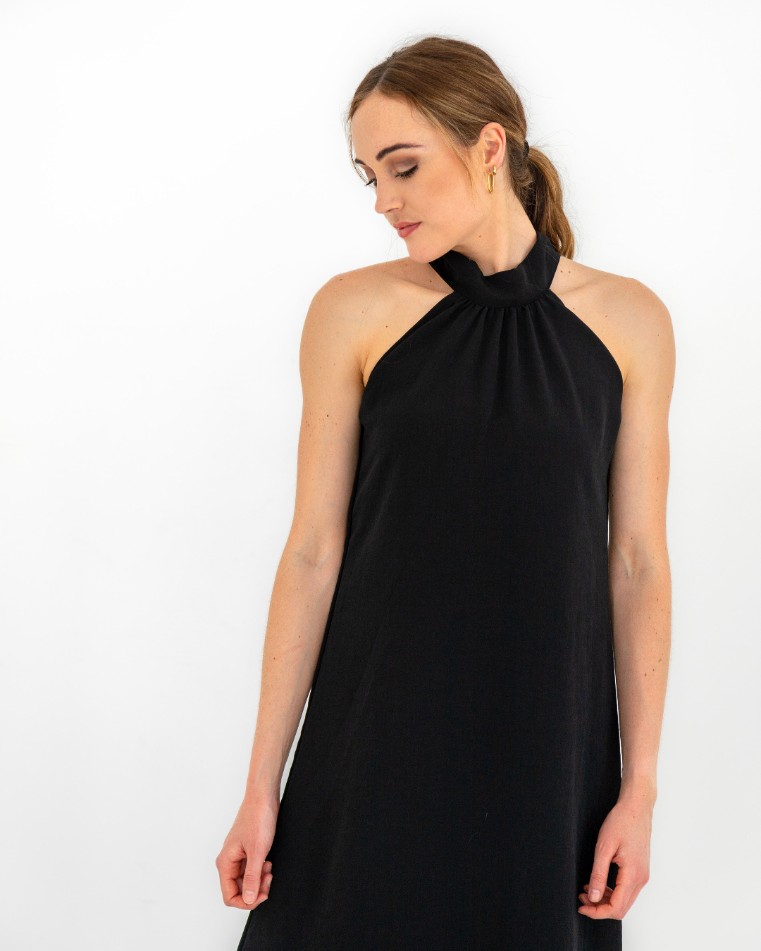 Halterneck Dress | Black